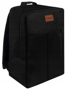 Torba podr&oacute;żna Trizand plecak kabinowy 38x24x18 cm 17L z kosmetyczką czarna, Czarny