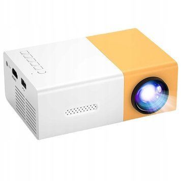 PROJEKTOR MINI YG300 PRZENOŚNY KINO DOMOWE FULL HD, Biały