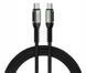 Kabel USB to C Forcell F-Energy Cafule QC4.0 PD 5A 100W 120 cm czarny, Czarny
