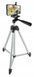 Izoxis Statyw do telefonu + kamera 1/4" + pilot 133 cm!, srebrny