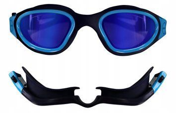 Okulary pływackie polaryzacyjne UV Anti-Fog szerokim polem widzenia 180&deg;, Niebieski