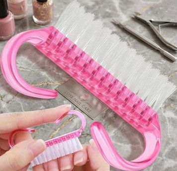 Szczoteczki do Paznokci i Pyłu Manicure Jednorazowe Higieniczne R&oacute;żowe