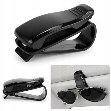 Uchwyt na okulary samochodowy klips organizer do auta czarny