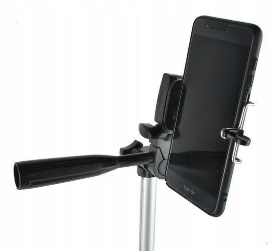 Izoxis Statyw do telefonu + kamera 1/4" + pilot 133 cm!, srebrny