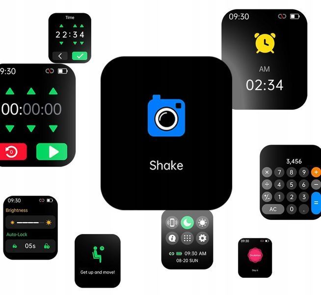 Smartwatch 1.92" IPS Bluetooth Puls SpO2 Sen Sport IP68