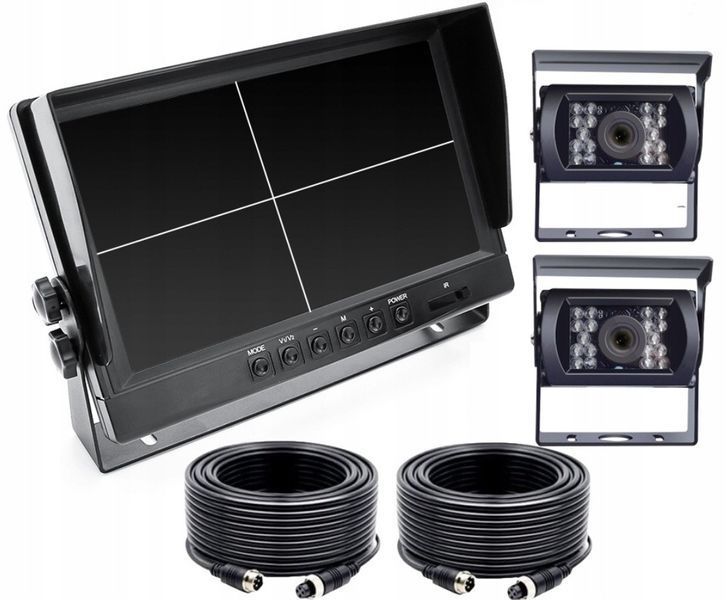 Kamera Cofania + Monitor 9&rdquo; IPS &ndash; Nagrywanie, Linia Parkowania, Tryb Nocny