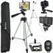 Izoxis Statyw do telefonu + kamera 1/4" + pilot 133 cm!, srebrny