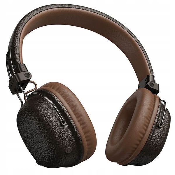 Słuchawki Nauszne Hoco W64 Brązowe 32h &ndash; BT 5.4, Składane, AUX/USB-C