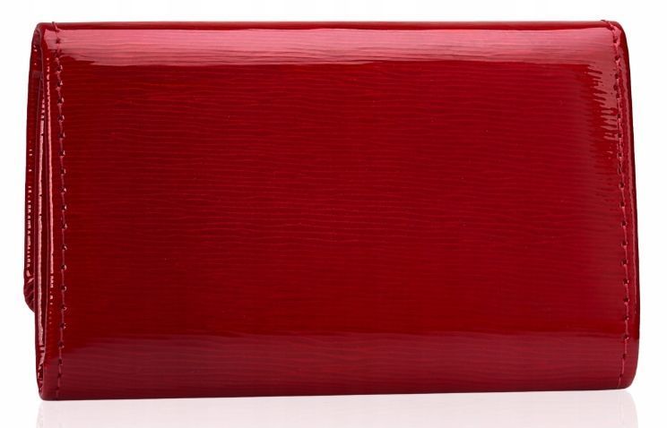 Zestaw Elegancki: Etui Sk&oacute;rzane Czerwone + Brelok Funkcjonalny, Czerwony