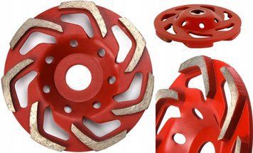 Tarcza diamentowa garnkowa TURBO 125 mm do szlifowania betonu 7 segment&oacute;w