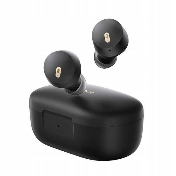 Słuchawki bezprzewodowe Bluetooth 5.3 TWS dokanałowe ENC IPX4 czarne, Czarny