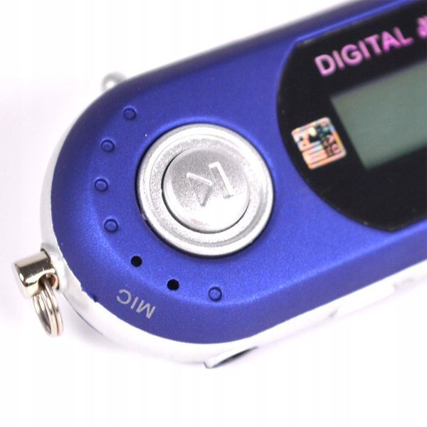 Odtwarzacz MP3 mini USB radio FM karta TF sportowy niebieski, Niebieski