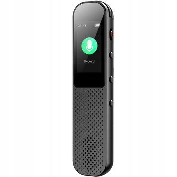 Ukryty DYKTAFON Redukcja szum&oacute;w ODTWARZACZ MP3 Czuły mikrofon VOX 64GB, Czarny