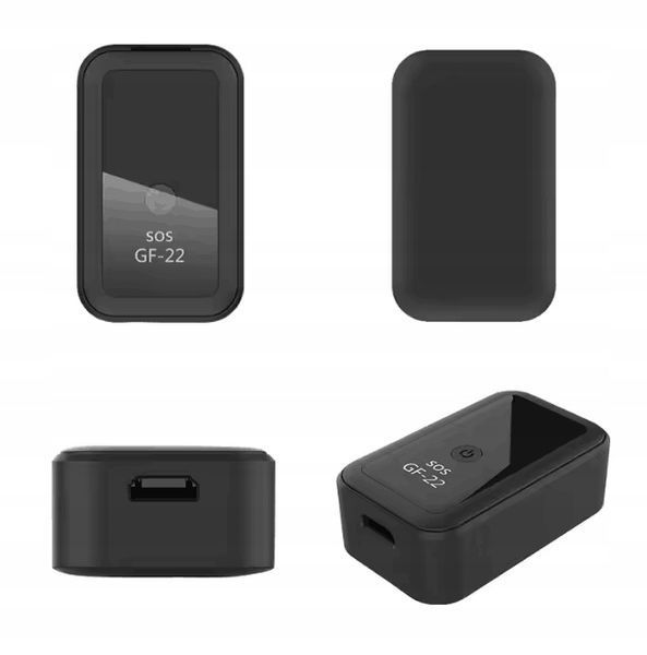 Mini lokalizator GPS GF22 magnes podsłuch SOS aplikacja czarny