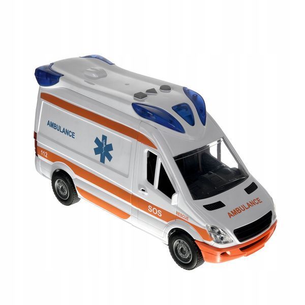 Ambulans Karetka Pogotowia Auto z Dźwięk Pogotowie Światło Otwierane Drzwi, Biały