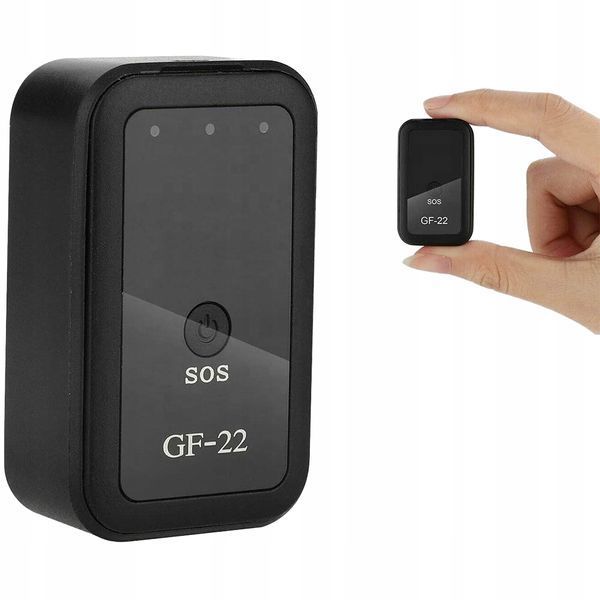 Mini lokalizator GPS GF22 magnes podsłuch SOS aplikacja czarny