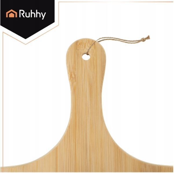 Kamień do Pizzy Ruhhy 38x36 cm z Łopatką Bambusową 2w1 Deska XXL Kordieryt
