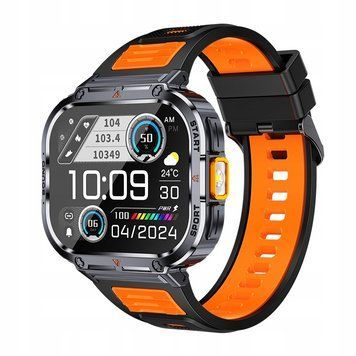 Smartwatch NX23 czarny Połączenie Bluetooth, latarką, pomiar tętna,, Czarny