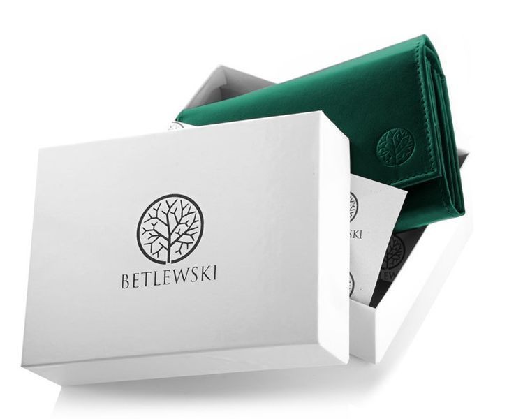 Betlewski portfel sk&oacute;ra naturalna zielony - kobieta, Zielony