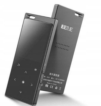 Odtwarzacz audio BENJIE M3 Bluetooth 16 GB MP4 MP3 Radio FM Dyktafon E-book, Czarny
