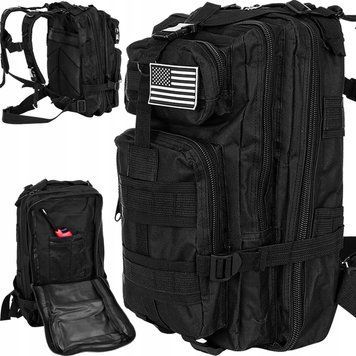 Plecak Trizand 26L сzarny, Wodoodporny, 5 K&oacute;m&oacute;r, System MOLLE, Regulacja, Czarny