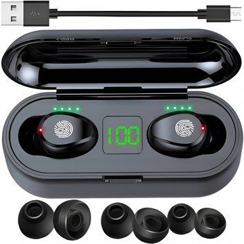 Słuchawki Bezprzewodowe TWS F9 Bluetooth 5.3 z Powerbankiem &ndash; Mocny Dźwięk