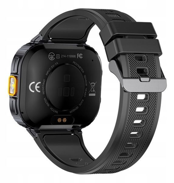 Smartwatch NX23 z dużym wyświetlaczem, funkcjami multisport i Bluetooth, Czarny
