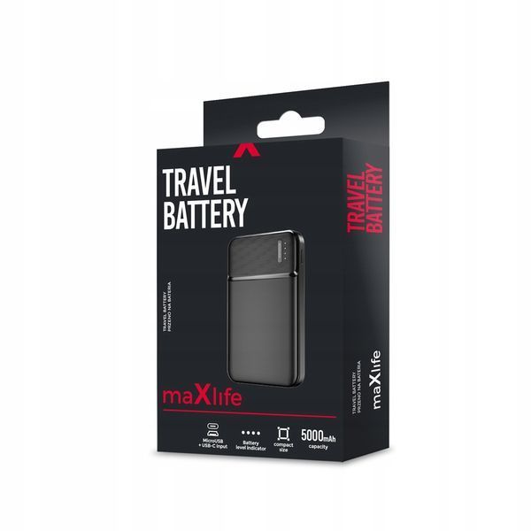 Power bank Maxlife MXPB-01 20000 mAh black, Czarny