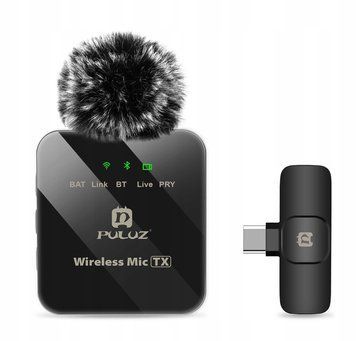 Bezprzewodowy mikrofon krawatowy PULUZ PU646B USB-C