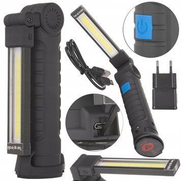 Lampa Inspekcyjna Warsztatowa 3W LED 250lm Łamana Magnes Jobi Extra X6603