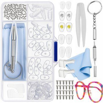 Zestaw naprawczy do okular&oacute;w Trizand 25624 126 element&oacute;w w etui, bezbarwny