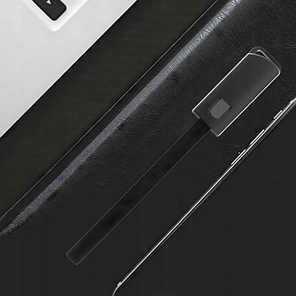 Kabel Ładowarka Brelok Smycz do Danych USB-C - USB-A Szybkie Ładowanie, Czarny