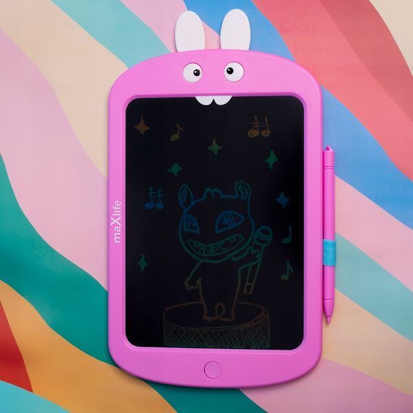 Tablet graficzny MAX LIFE tablica do pisania dziecięca r&oacute;żowy, R&oacute;żowy