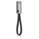 Kabel Ładowarka Brelok Smycz do Danych USB-C - USB-A Szybkie Ładowanie, Czarny