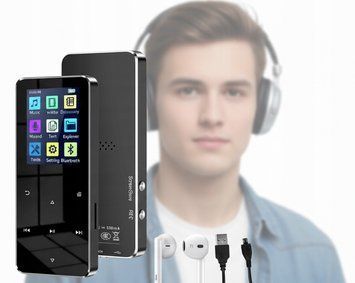 Odtwarzacz MP3/MP4 Bluetooth HiFi, radio, ekran 1.8&rdquo; czarny 8GB, Czarny