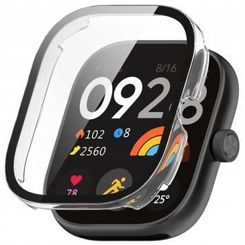 ETUI OCHRONNE + SZKŁO HARTOWANE 2w1 DO XIAOMI REDMI WATCH 4 bezbarwny, bezbarwny