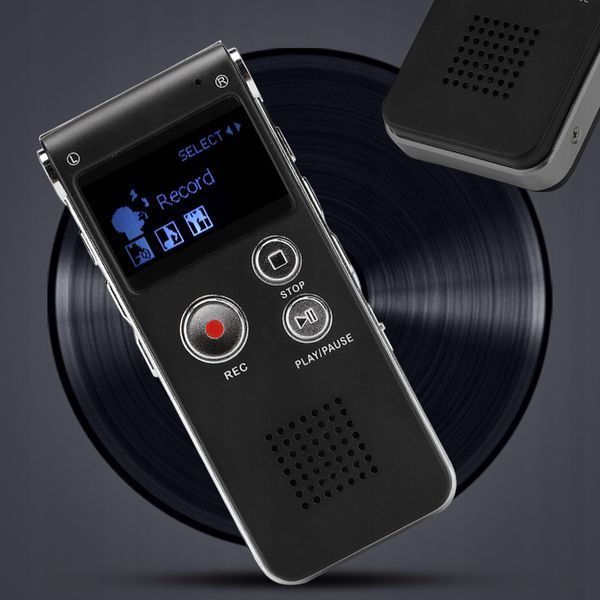Dyktafon cyfrowy SK-012 16GB z długim nagrywaniem i odtwarzaczem MP3, Czarny