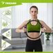 Obręcz fitness do pilatesu z ergonomicznymi uchwytami i elastycznym ringiem, Czarny