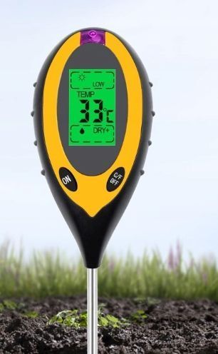Miernik pH Gleby 4w1 Kwasomierz Wilgotność Temperatura Światło