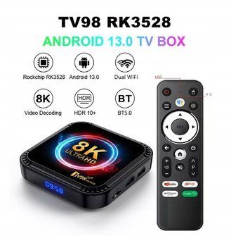 TV Box Android TV TV98 K WiFi 6 Bluetooth 2+16GB EU