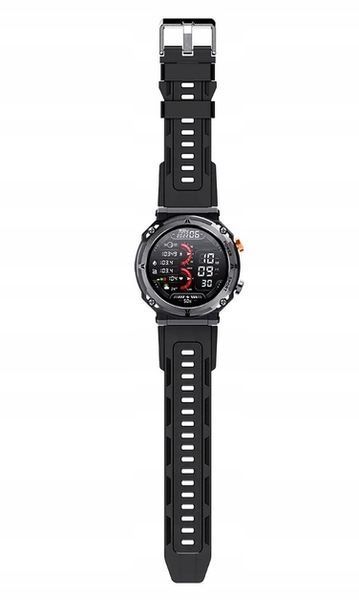 Smartwatch męski CP21 z rozmowami Bluetooth, pulsometrem i ciśnieniomierzem, Czarny
