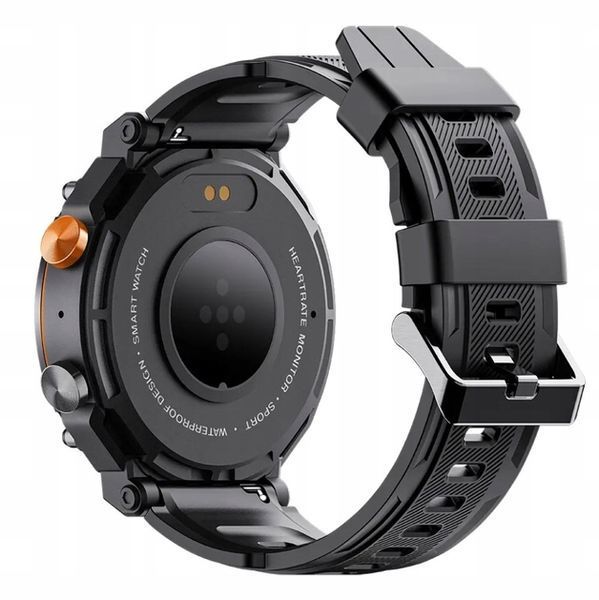 Smartwatch męski CP21 z rozmowami Bluetooth, pulsometrem i ciśnieniomierzem, Czarny