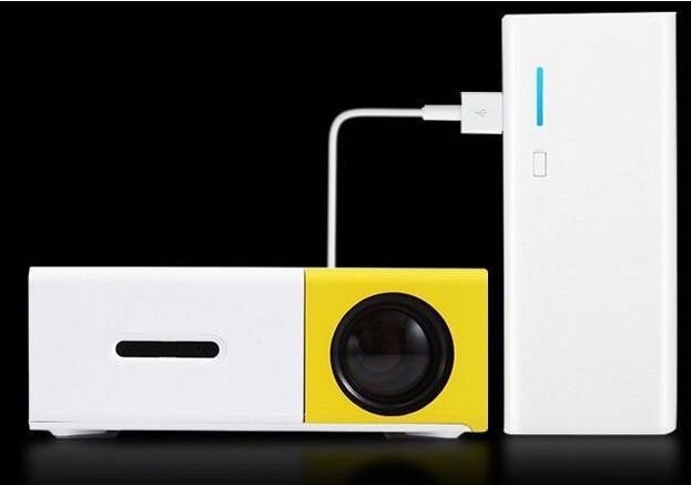 Przenośne Kino Domowe MINI Projektor Rzutnik LED FULL HD USB, Biały