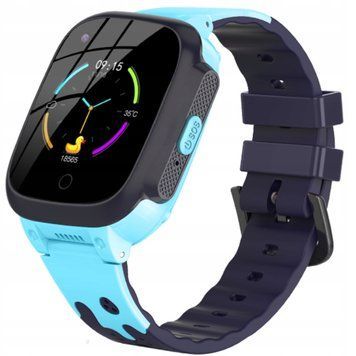 Smartwatch dla dzieci LT25 wbudowany mikrofon i głośnik, lokalizator GPS, Niebieski