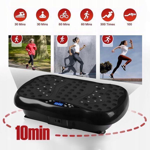 Platforma wibracyjna fitness z masażem i 120 poziomami z pilotem