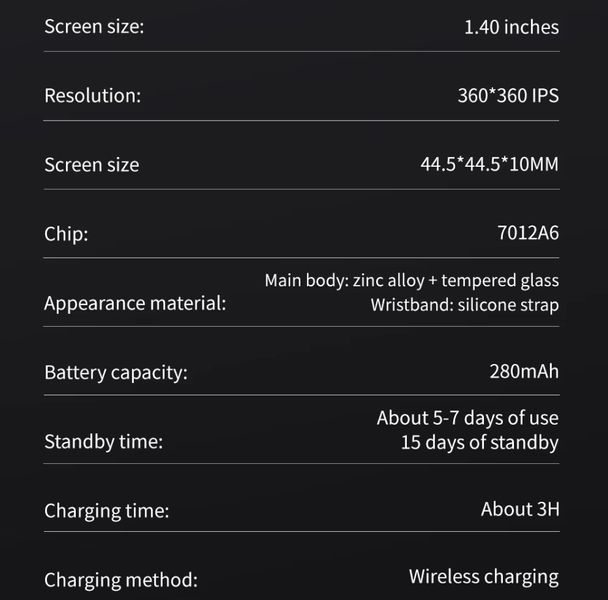 Smartwatch 1.39" 360x360 Bluetooth Puls Krokomierz Asystent, Biały
