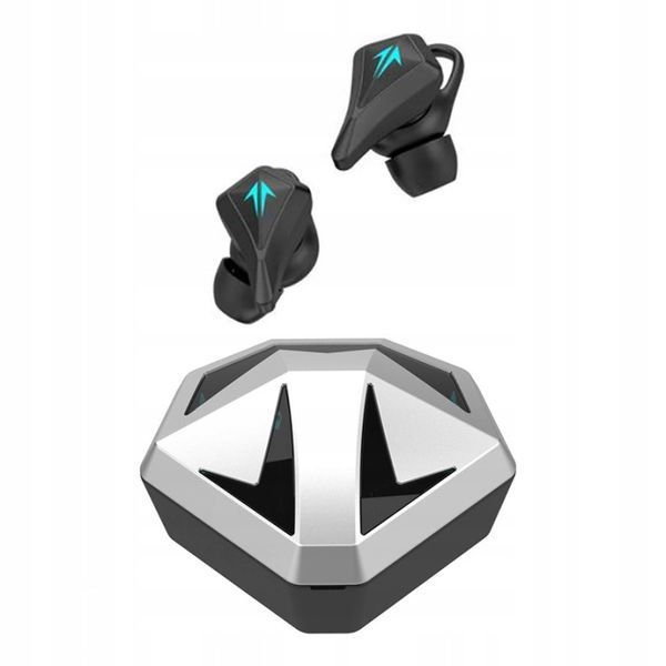 Komplet Bluetooth audio C33 LCD + słuchawki TWS gaming 65ms, Niebieski
