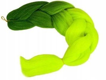 Neonowe Włosy Syntetyczne proste Soulima Warkoczyki Ombre 60 cm Clip In