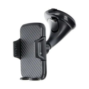 Uchwyt Forcell F-Grip Carbon HT1 do telefonu w aucie, uniwersalny czarny, Czarny