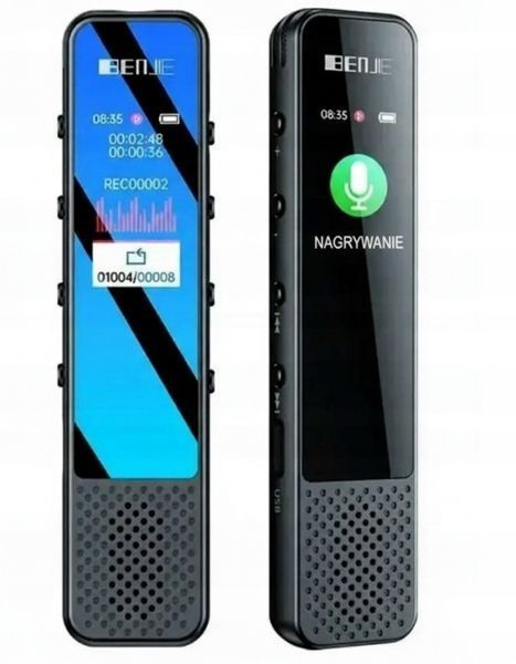 Benjie G1 mini dyktafon cyfrowy Bluetooth 64gb Odtwarzacz MP3, Czarny
